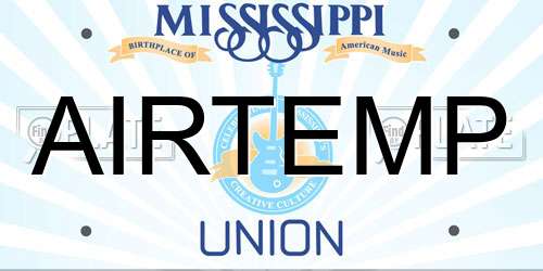 AIRTEMP Mississippi License Plate