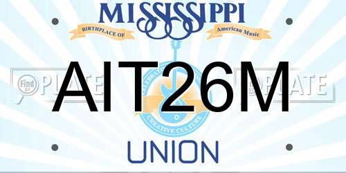 AIT26M Mississippi License Plate