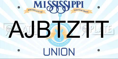 AJBTZTT Mississippi License Plate