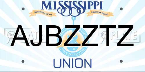 AJBZZTZ Mississippi License Plate