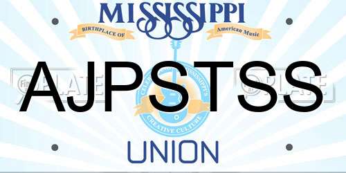 AJPSTSS Mississippi License Plate