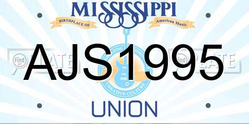 AJS1995 Mississippi License Plate