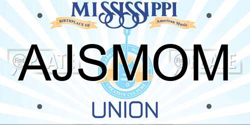 AJSMOM Mississippi License Plate