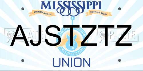AJSTZTZ Mississippi License Plate