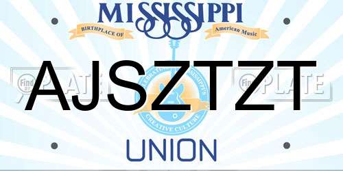 AJSZTZT Mississippi License Plate