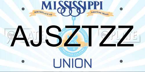 AJSZTZZ Mississippi License Plate