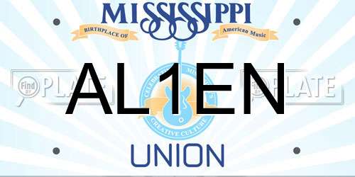 AL1EN Mississippi License Plate