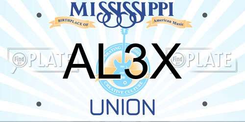 AL3X Mississippi License Plate