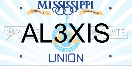 AL3XIS Mississippi License Plate