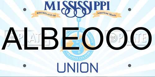 ALBEOOO Mississippi License Plate