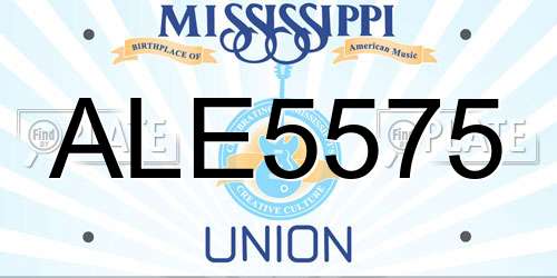 ALE5575 Mississippi License Plate