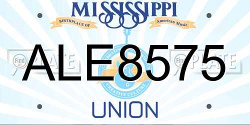 ALE8575 Mississippi License Plate