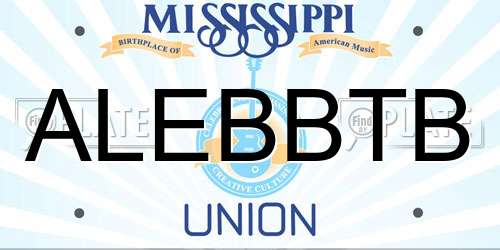 ALEBBTB Mississippi License Plate