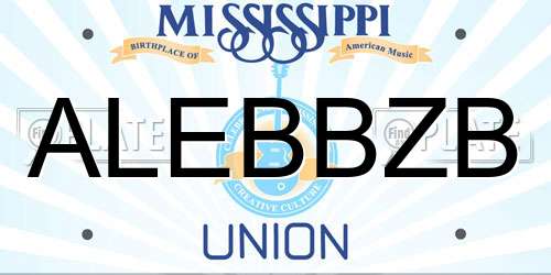 ALEBBZB Mississippi License Plate