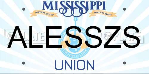 ALESSZS Mississippi License Plate