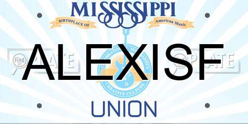 ALEXISF Mississippi License Plate