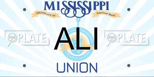 ALI Mississippi License Plate