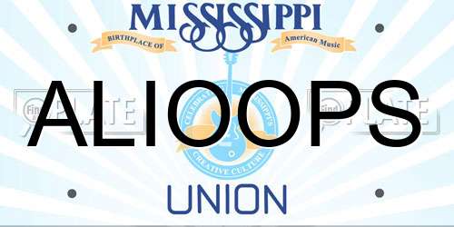 ALIOOPS Mississippi License Plate
