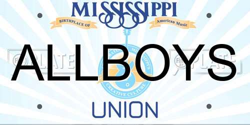 ALLBOYS Mississippi License Plate