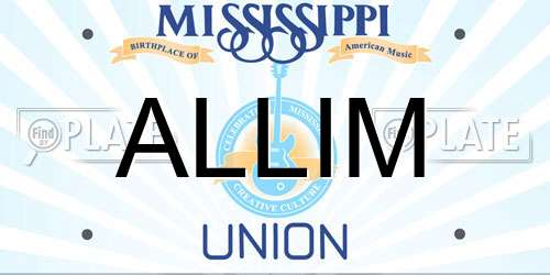 ALLIM Mississippi License Plate