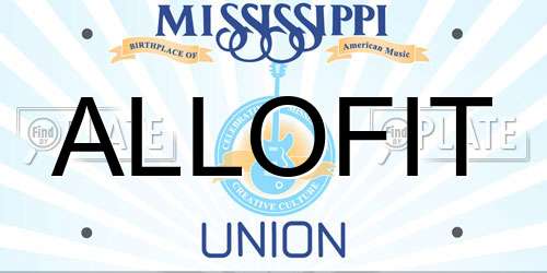 ALLOFIT Mississippi License Plate