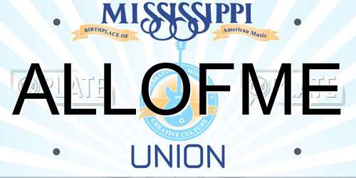 ALLOFME Mississippi License Plate