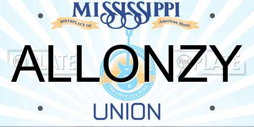ALLONZY Mississippi License Plate