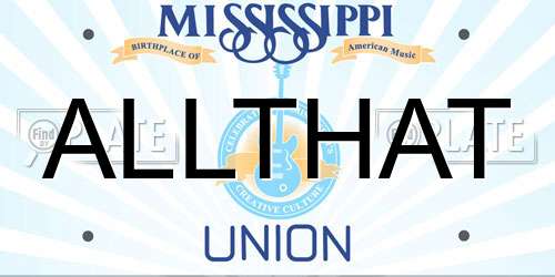 ALLTHAT Mississippi License Plate