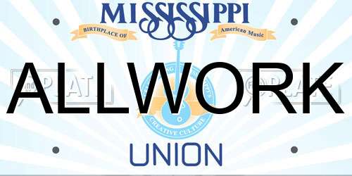 ALLWORK Mississippi License Plate