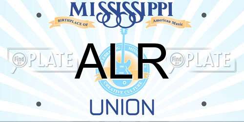 ALR Mississippi License Plate