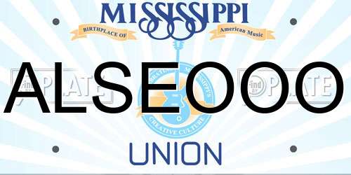 ALSEOOO Mississippi License Plate
