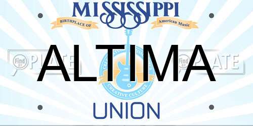 ALTIMA Mississippi License Plate