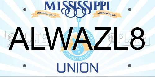 ALWAZL8 Mississippi License Plate