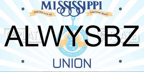 ALWYSBZ Mississippi License Plate