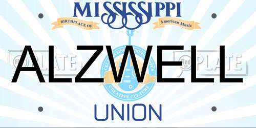 ALZWELL Mississippi License Plate