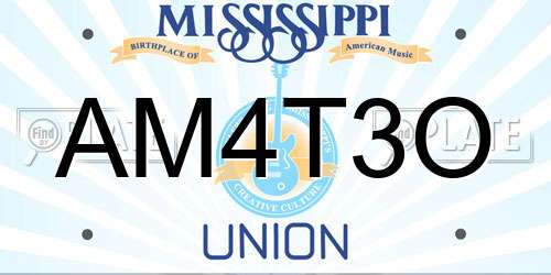 AM4T3O Mississippi License Plate