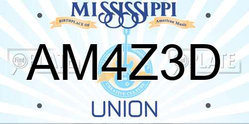 AM4Z3D Mississippi License Plate