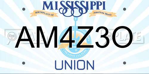 AM4Z3O Mississippi License Plate