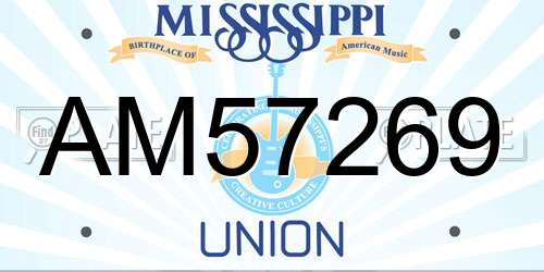 AM57269 Mississippi License Plate