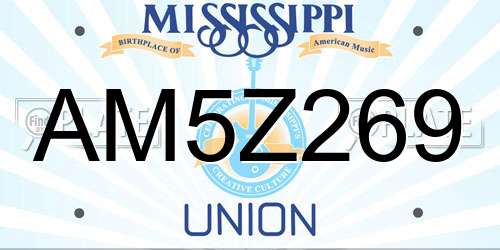AM5Z269 Mississippi License Plate