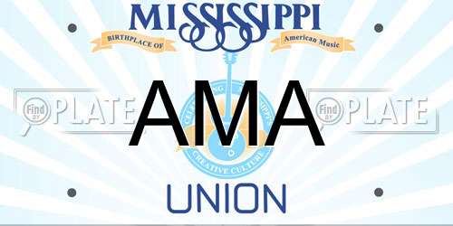 AMA Mississippi License Plate
