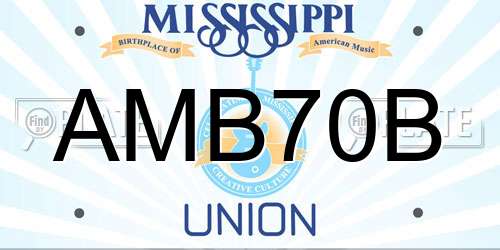 AMB70B Mississippi License Plate