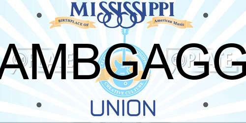 AMBGAGG Mississippi License Plate