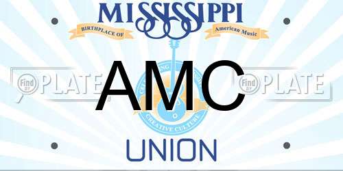 AMC Mississippi License Plate