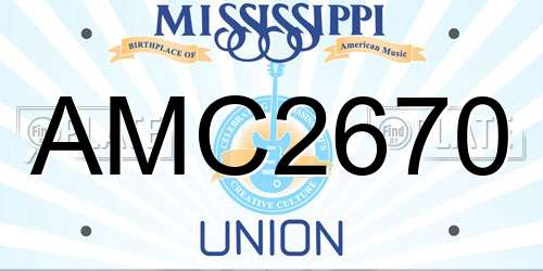 AMC2670 Mississippi License Plate