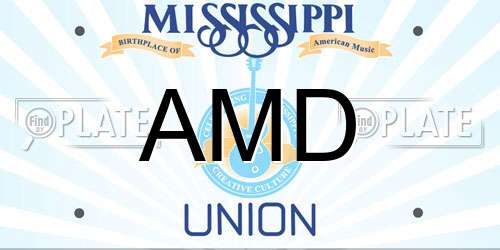 AMD Mississippi License Plate
