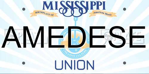 AMEDESE Mississippi License Plate