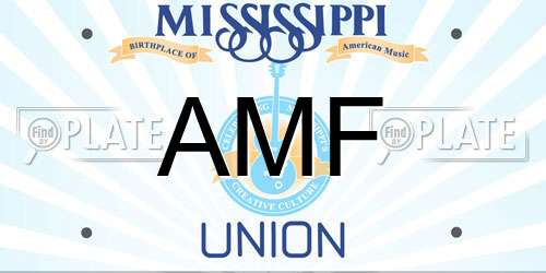 AMF Mississippi License Plate