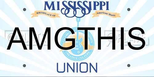 AMGTHIS Mississippi License Plate