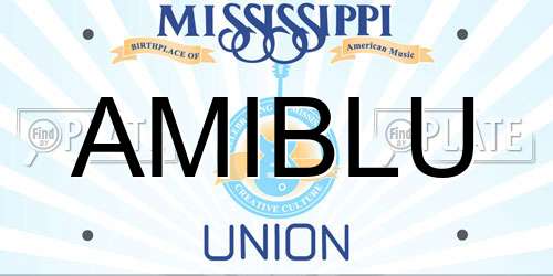 AMIBLU Mississippi License Plate